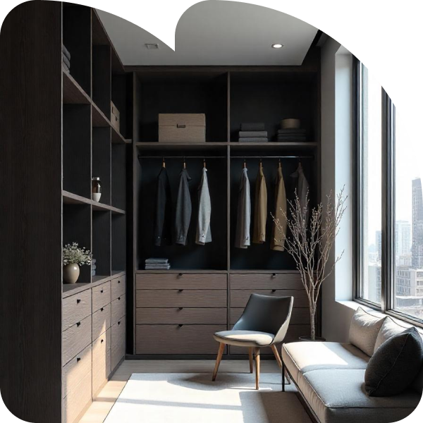 3D closet planner interface